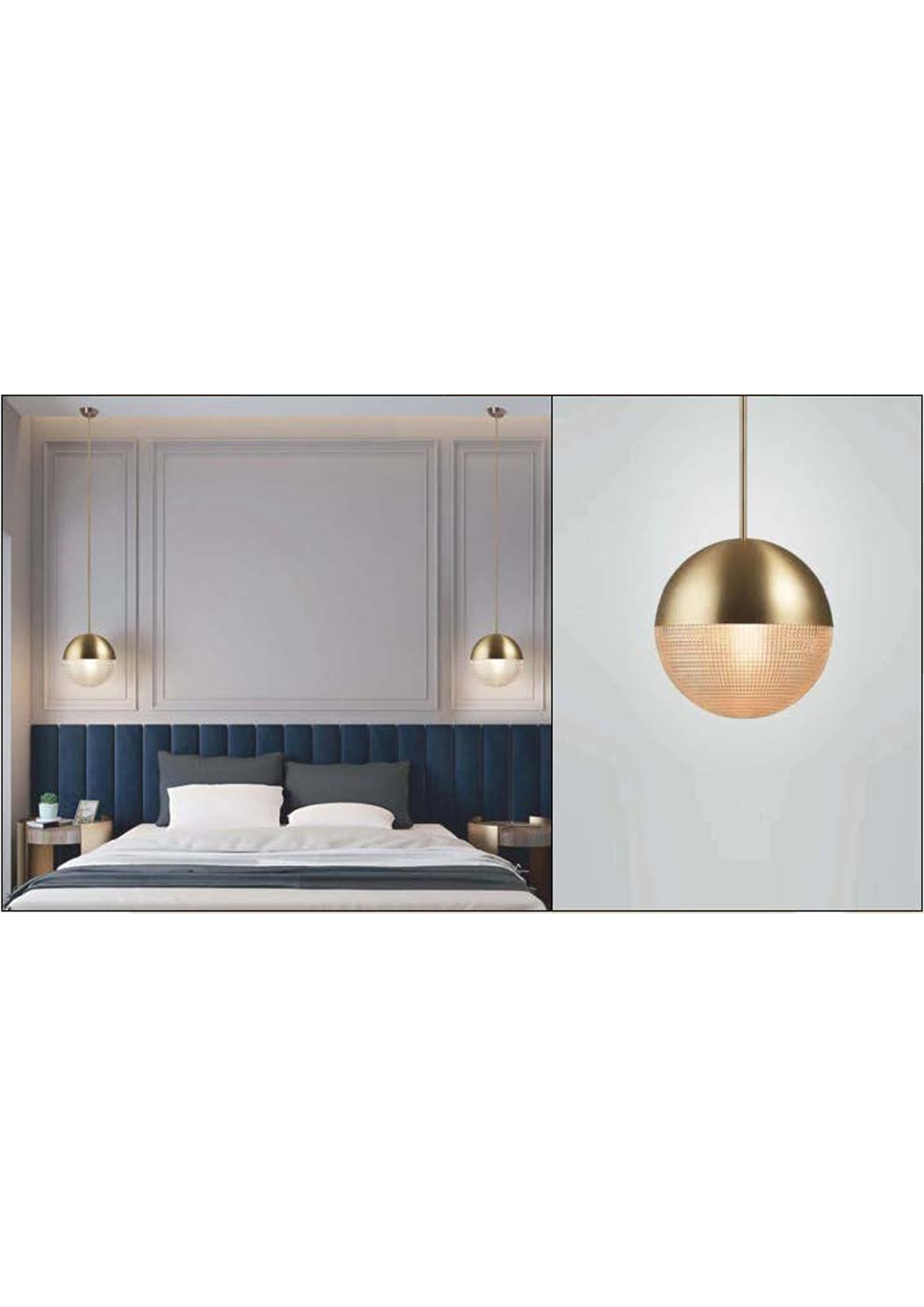 Beyond Lights - Brass Globe Pendant- GL